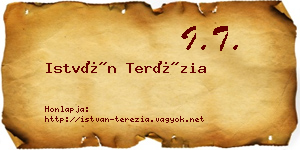István Terézia névjegykártya