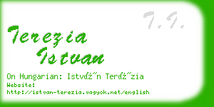 terezia istvan business card